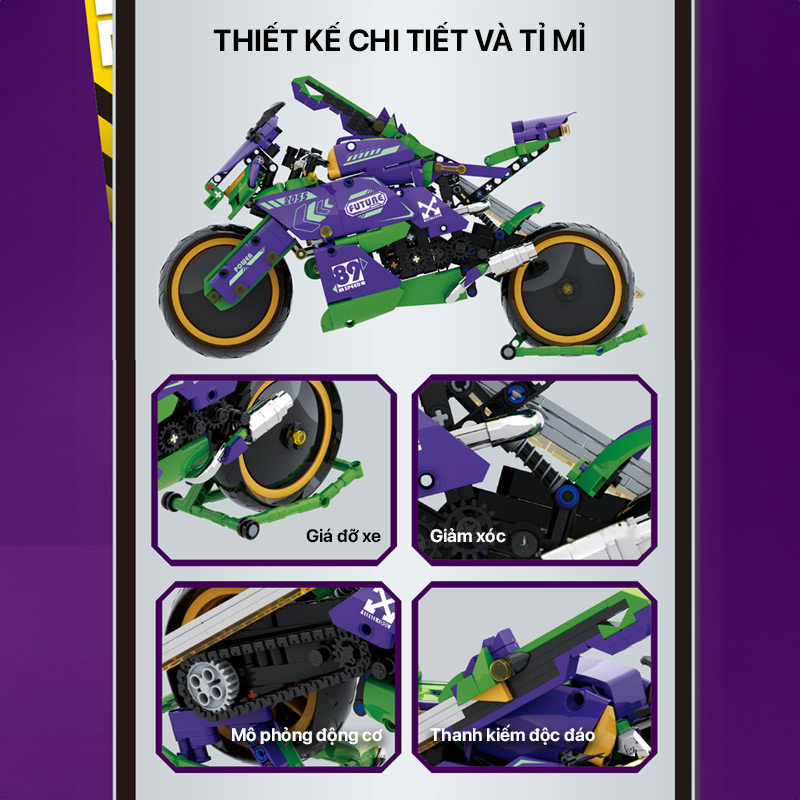 Mô hình lắp ghép - EVO Motorcycle - 5008 2 mo hinh lap ghep evo motocycle 02